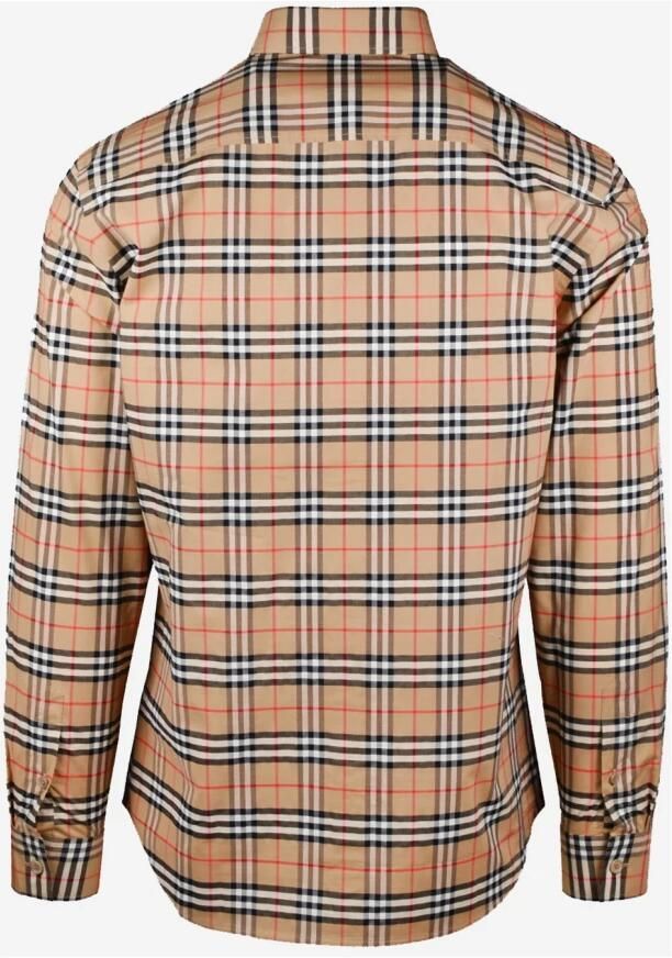 Burberry Simson geruite overhemd Beige Heren - Foto 7