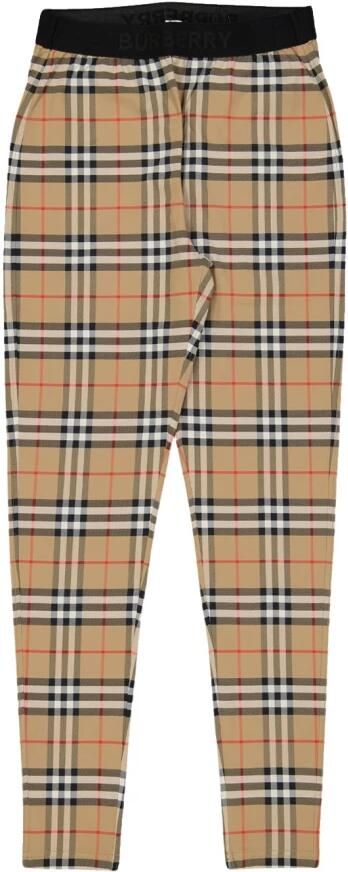 Burberry Geruite Slim Fit Leggings met Elastische Tailleband Brown Dames - Foto 5