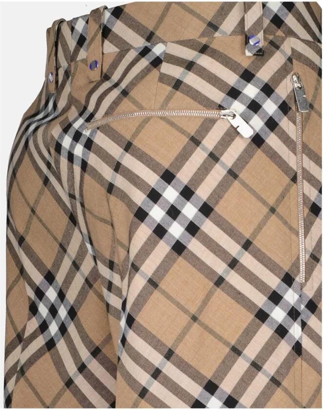 Burberry Geruite Patroon Broek met Ritszakken Multicolor Heren - Foto 3