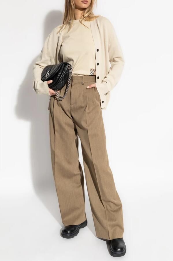 Burberry Iconische Logo Cardigan met V-hals Beige Dames - Foto 5