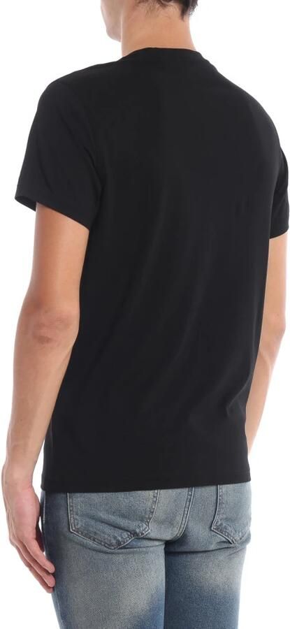 Burberry Zwart T-shirt met geborduurd logo Black Heren - Foto 3