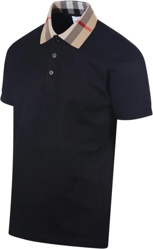 Burberry Zwart Poloshirt voor Heren met Contrasterende Kraag Zwart Heren - Foto 6