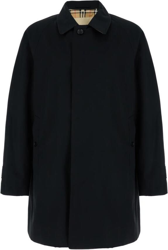 Burberry Klassieke Katoenen Jas met Geruite Voering Black Heren - Foto 3