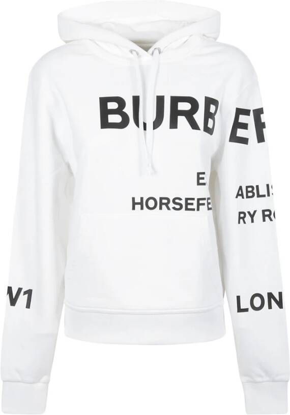 Burberry Witte Logo Hoodie White Dames
