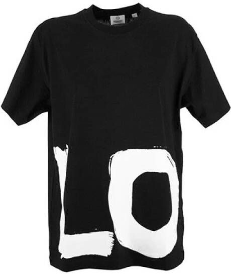 Burberry Carrick oversized t-shirt met liefde print Zwart Dames