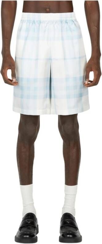 Burberry Casual geruite shorts Blauw Heren