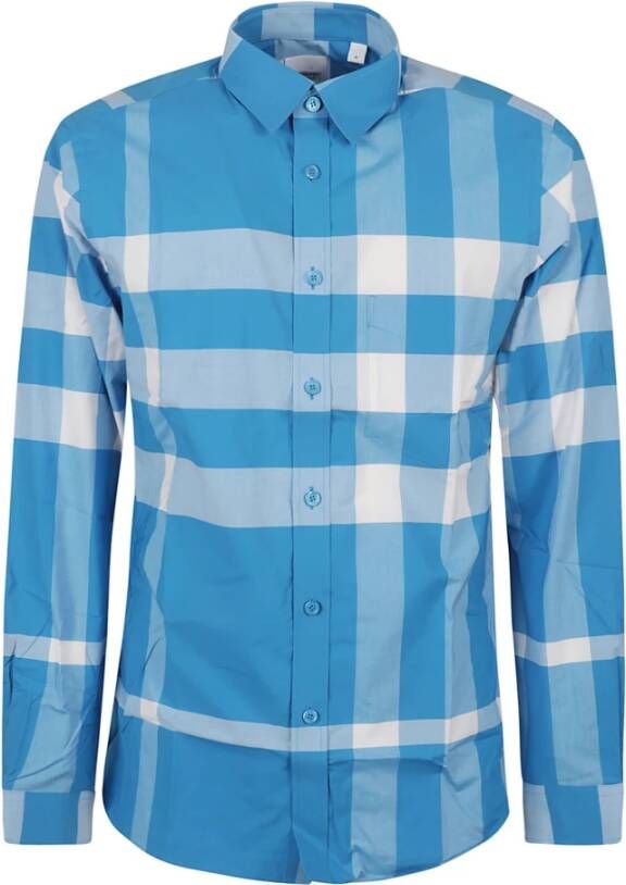 Burberry Casual overhemd Blauw Heren