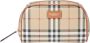 Burberry Stijlvolle Check Cosmetic Pouch Beige Dames - Thumbnail 3