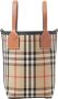 Burberry Beige Tote Tas met Leren Handvatten en Afneembare Schouderriem Beige Dames - Thumbnail 5