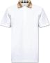 Burberry Witte Polo Shirt met Check voor Heren White Heren - Thumbnail 1