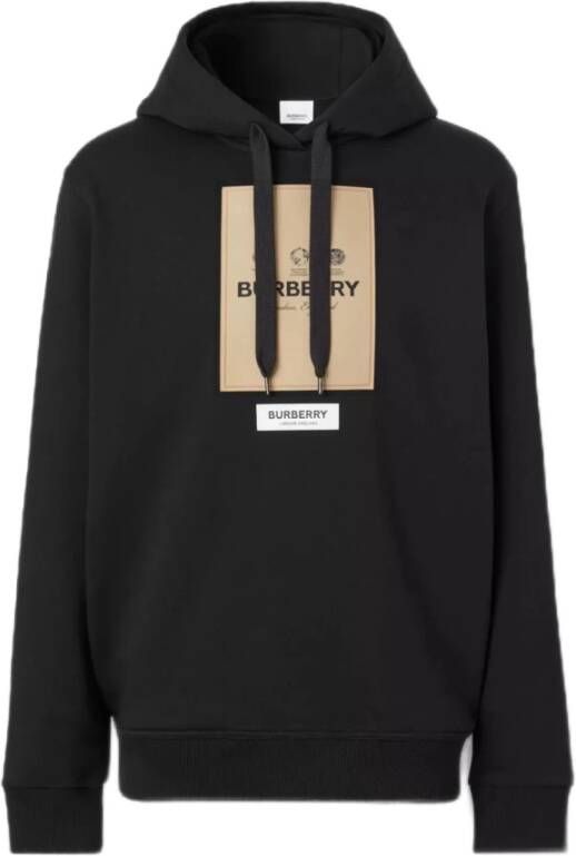 Burberry Comfortabele Heren Hoodie met Iconisch Logo Zwart Heren