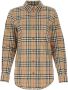 Burberry Controleer katoenpopolie -shirt Beige Dames - Thumbnail 1