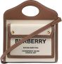 Burberry Katoenen Schoudertas met Twee Compartimenten Beige Dames - Thumbnail 3
