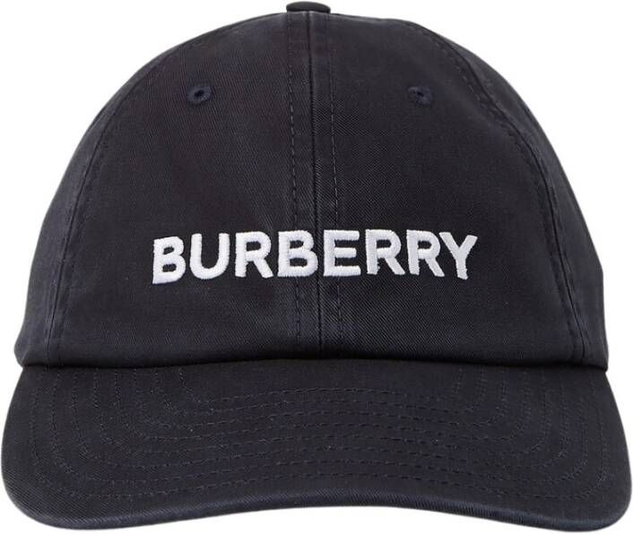 Burberry Distressed Logo Baseball Cap Blauw Dames