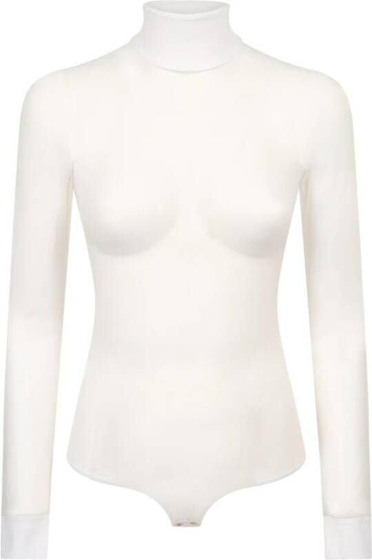 Burberry Elegante Semi-Transparante Body White Dames