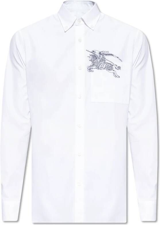 Burberry Fernley shirt met logo White Heren