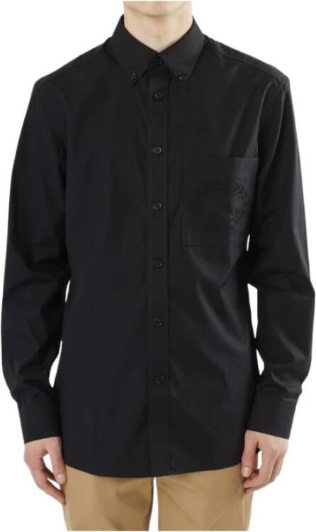 Burberry Formeel overhemd Zwart Heren