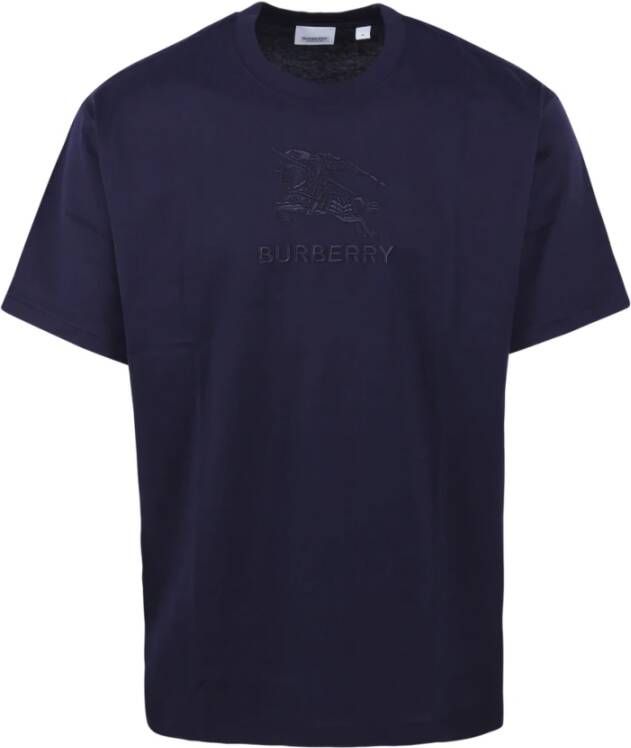 Burberry Gerookt Navy Tempah T-Shirt Blauw Heren