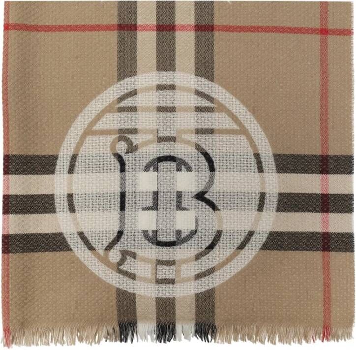 Burberry Geruite sjaal Beige Unisex
