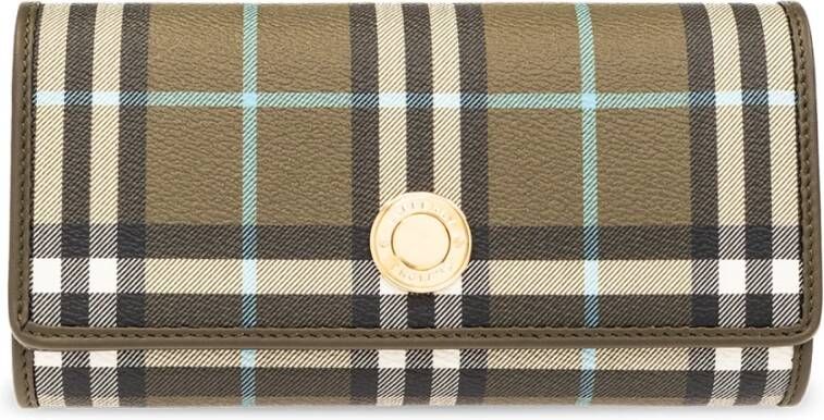 Burberry Halton portemonnee Groen Dames