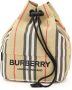 Burberry Heritage Stripe Eco Nylon Trekkoord Emmer Tas Multicolor Dames - Thumbnail 3