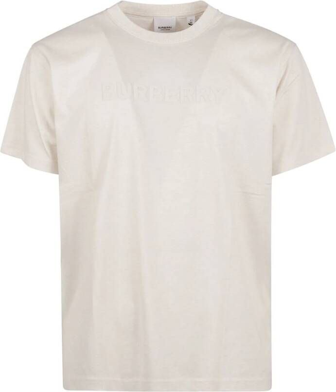 Burberry Harriston:113839 Katoenen T-Shirt voor Heren White Heren