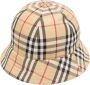 Burberry Nylon Bucket Hat met Iconisch Check-patroon Beige Dames - Thumbnail 1
