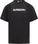 Burberry Zwarte Crewneck T-shirts en Polos met Lettering Black Heren - Thumbnail 1