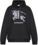 Burberry Zwarte Trui met Capuchon en Equestrian Knight Design Black Heren - Thumbnail 1