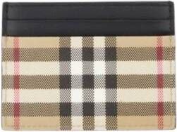 Burberry Iconische Checked Cardholder Beige Dames