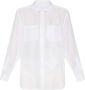 Burberry Zijden Twill Overhemd met EKD Patroon White Dames - Thumbnail 1