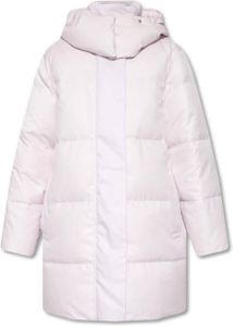 Burberry Detachable Hood Puffer Coat Roze Dames