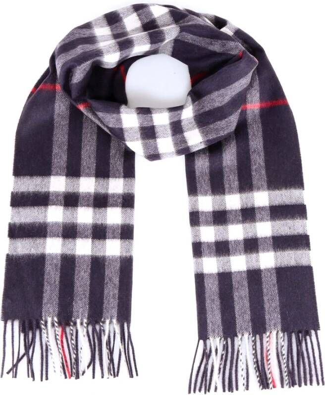 Burberry Kasjmier Winter Sjaal Blauw Dames