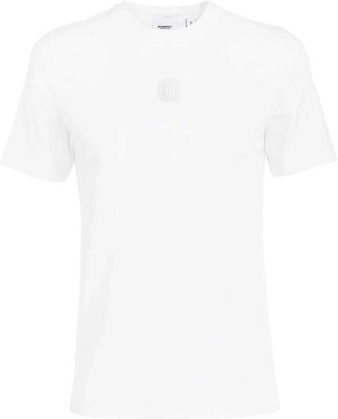 Burberry Katoenen T-shirt Art. 8041966 A1462 Wit Dames
