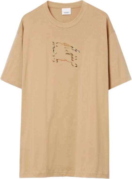 Burberry Klassiek Heren Camel T-Shirt Beige Heren