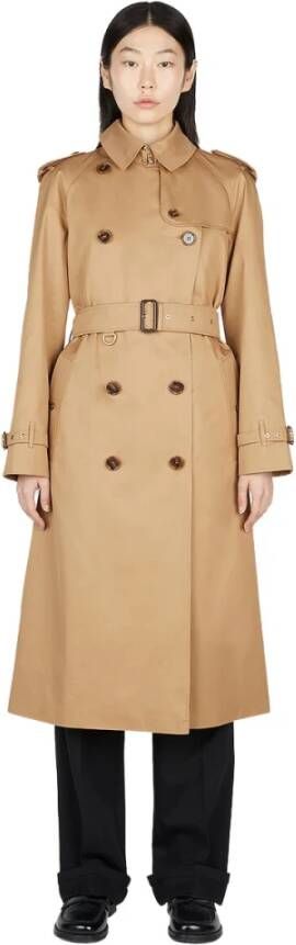 Burberry Klassieke Katoenen Trenchcoat Bruin Dames