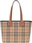 Burberry Londen Winkel Tas met Geborduurd Canvas Brown Dames - Thumbnail 1