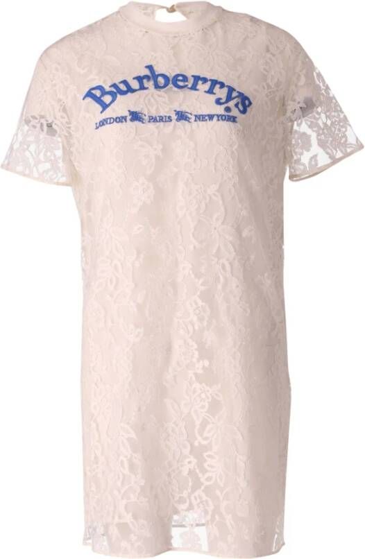 Burberry Lace Shirt Dress Wit Dames