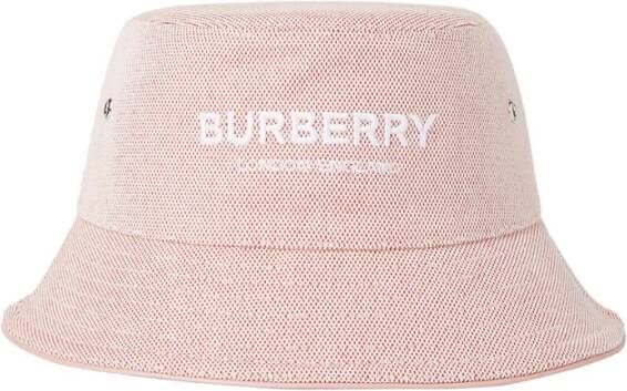 Burberry Logo Borduurwerk Emmerhoed Roze Dames