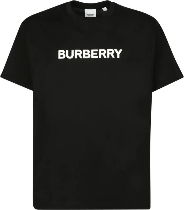 Burberry Logo print katoen oversized t-shirt Zwart Heren