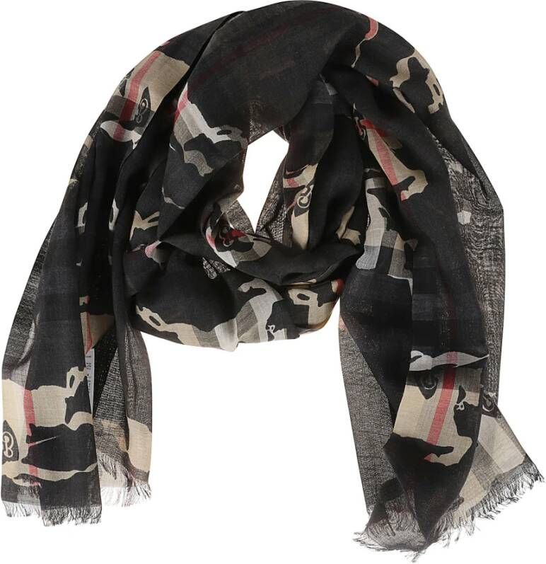 Burberry Luxe Winter Sjaals voor Vrouwen Zwart Dames