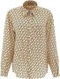Burberry Luxe Zijden Overhemd Beige Dames - Thumbnail 1