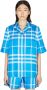 Burberry Luxe Zijden Twill Overhemd Blauw Dames - Thumbnail 1
