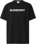Burberry Zwart Logo Print Katoenen T-shirt Black Dames - Thumbnail 1