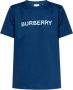 Burberry Blauw T-shirt Regular Fit Geschikt voor alle temperaturen 96% katoen 4% elastaan Blue Dames - Thumbnail 1
