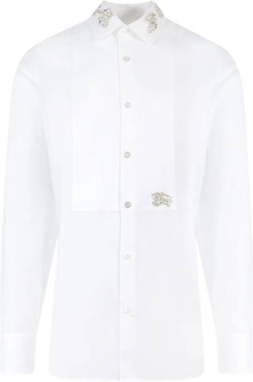 Burberry Men Clothing Shirts White Ss23 Wit Heren