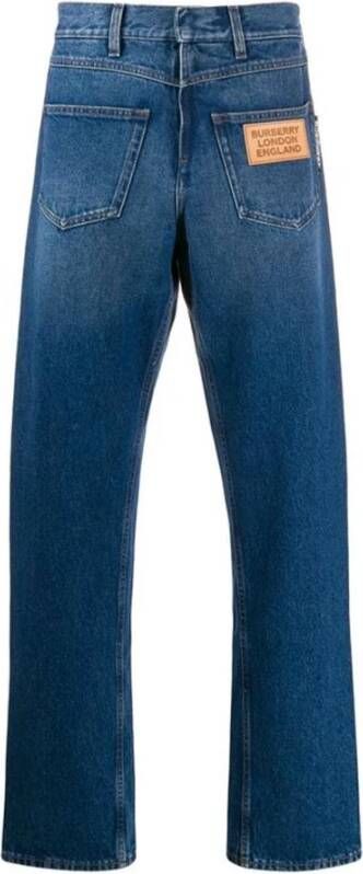 Burberry Moderne Statement Straight Jeans Blauw Heren