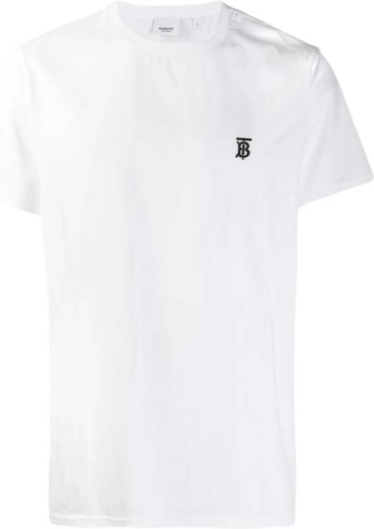 Burberry Monogram motief t-shirt Wit Heren