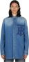 Burberry Monogram Overhemd met Denim Weefsel Blauw Heren - Thumbnail 1