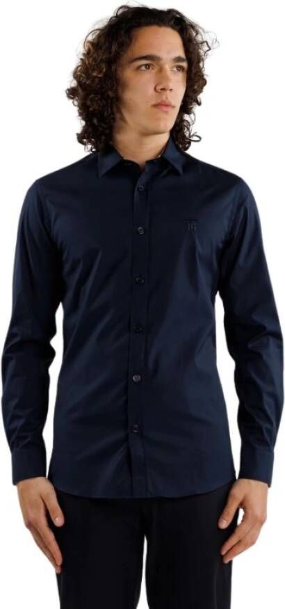 Burberry Normaal shirt Blauw Heren